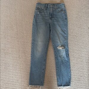 Madewell Light Blue Distressed Ankle Jeans